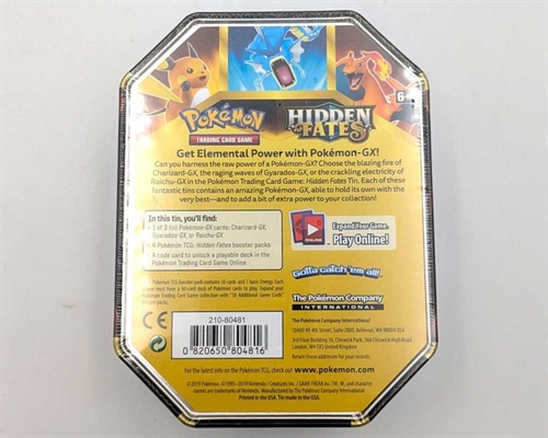 Pokemon Hidden Fates Tin - Charizard-GX (BMO*)